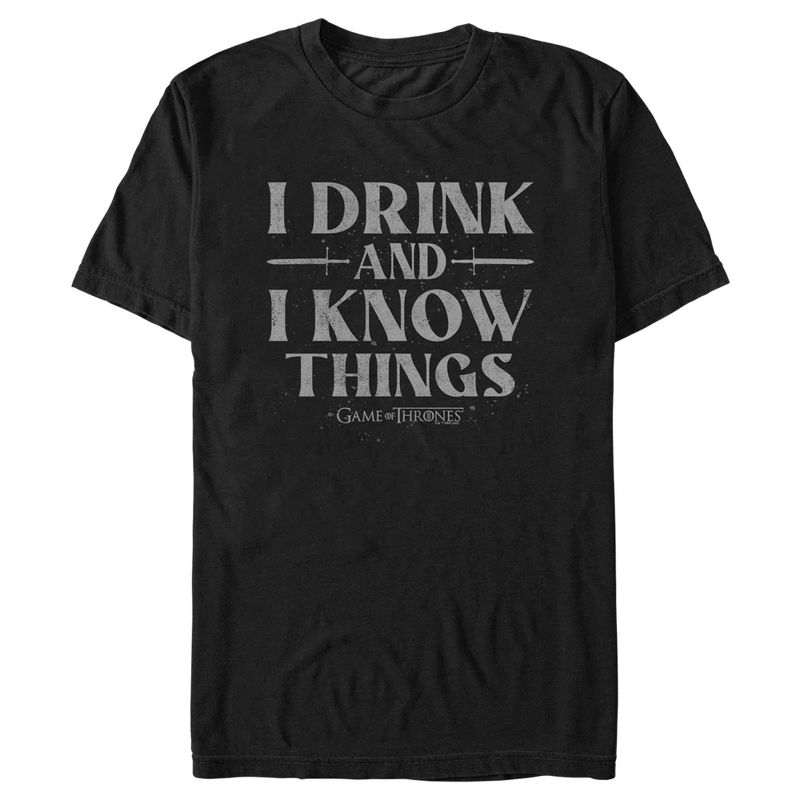 Men's Game of Thrones I Drink and I Know Things Gray T-Shirt, 1 of 6