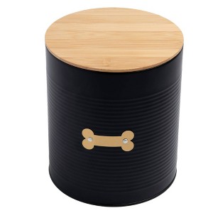Park Life Designs 75 fl oz Hector Food Tin Dog Food Storage Container - Black - 1 of 4