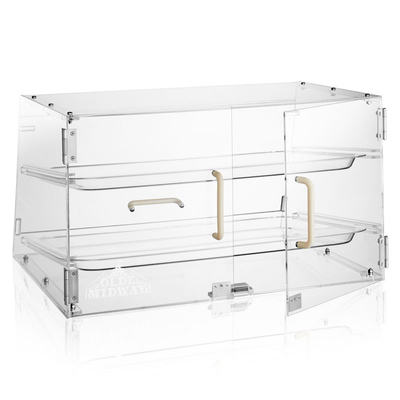 Olde Midway 2-Tier Acrylic Bakery Display Case with Trays, 1 of 8