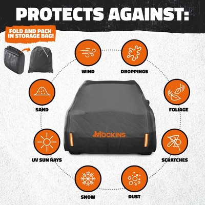 Heavy Duty Black PVC SUV Car Cover with Cotton Lining