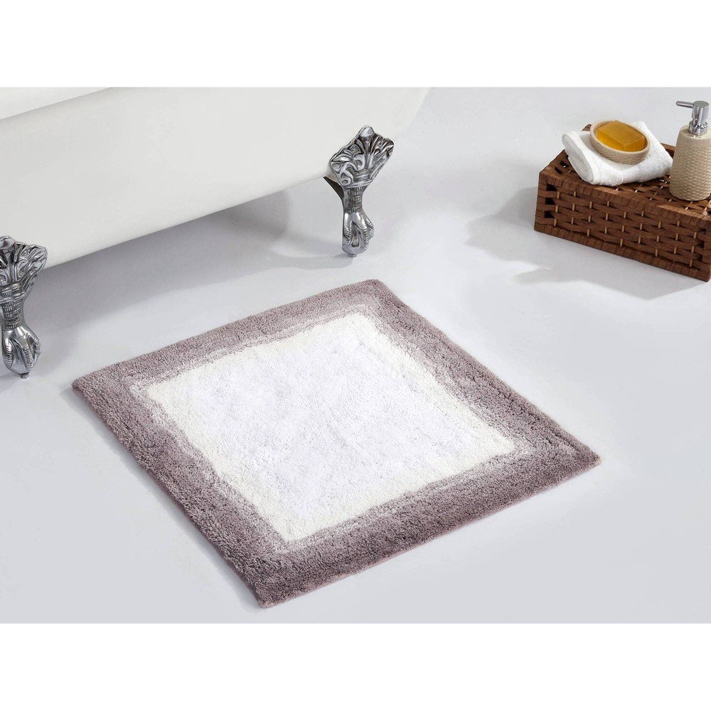 24in Square Torrent Collection 100% Cotton Bath Rug Beige - Better Trends