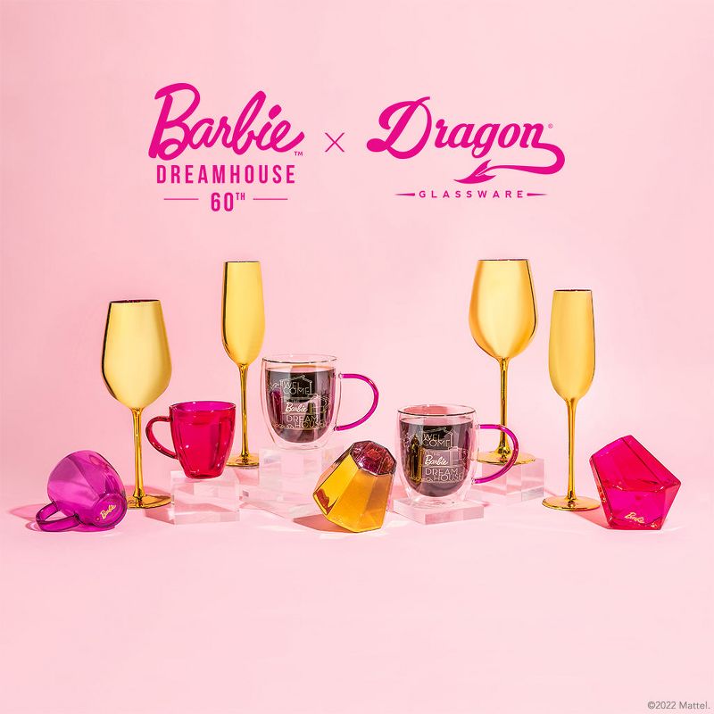 Barbie x Dragon Glassware 6 oz Espresso Cups Dreamhouse Set of 2, 2 of 11