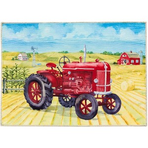 Olivia’s Home My Big Red Tractor Doormat – 22" x 32" Farm-Themed Coir Entry Rug with Vintage Red Tractor Design for Rustic Decor - 1 of 3