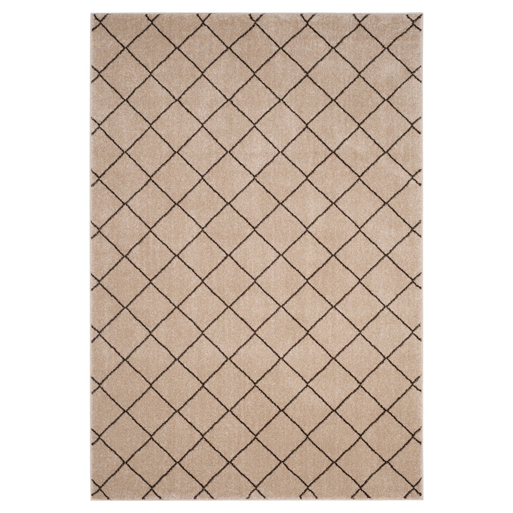 Creme/Brown Geometric Loomed Area Rug - (5'1inx7'6in) - Safavieh