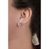 SHINE by Sterling Forever Sterling Silver Cushion Cut Bezel Set Stud Earrings - 2 of 4