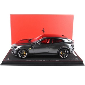 Ferrari Purosangue Grigio Silverstone Gray Metallic with DISPLAY CASE Limited Edition to 100 pieces 1/18 Model Car by BBR - 1 of 4