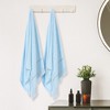 Unique Bargains Cotton Quick Lightweight Dry Large Bath Towels Large Towels 2 Packs - 4 of 4