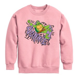 Boys' - Teenage Mutant Ninja Turtles - Donnie Graphic Long Sleeve Fleece Sweatshirt - 1 of 3