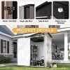 Aoxun 6' x 4' Storage Shed Lean to Storage Shed, Outdoor Metal Wall Side Storage Sheds, Brown - 2 of 4