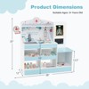 Honeyjoy Wooden Doctor Play Set with Clock Sink Eye Chart ECG Monitor Exam Area Storage Blue/Pink - 3 of 4