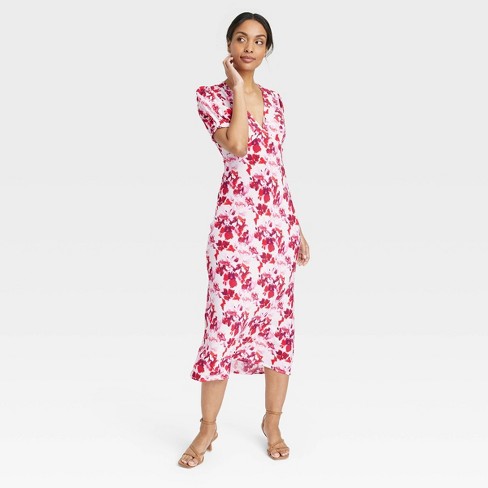 Women's Midi Slip Dress - A New Day™ Pink S : Target