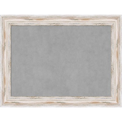 Amanti Art Alexandria White Wash Framed Magnetic Board 33 x 25 in.