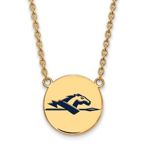 Black Bow Jewelry 14k Yellow Gold Plated Sterling Silver Longwood Lancers NCAA Necklace 18 Inch - 1 of 4