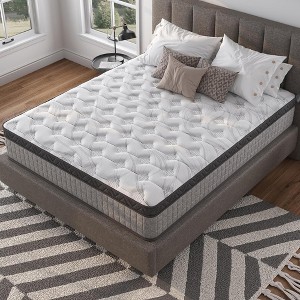 QingMoon Mattress in a Box, Hybrid Cooling Gel Memory Foam and Diamond Innerspring Mattress, Pressure Relief and Motion Isolation for Bedroom - 1 of 4