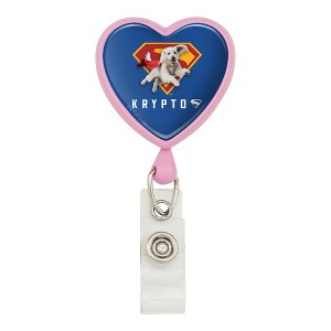 Superman 2025 Krypto Shield Heart Lanyard Retractable Reel Badge