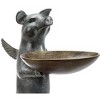 SPI Home Winged Pig Birdfeeder – 18" Tall Whimsical Metal Garden Sculpture with Bowl Feeder - 3 of 3