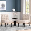MAYEERTY Set of 2 Modern Accent Chairs, Stylish Upholstery Sturdy Base, Living Room Bedroom - 2 of 4
