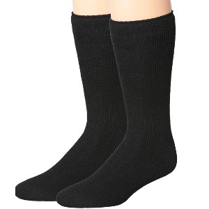 JAMES FIALLO Mens Cold Resistant Super Midnight Black Serenity Thermal Boot Socks - 1 of 1