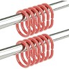 Home Mart Goods Red PEVA Shower Curtain Liner Waterproof & Plastic Rings - 71" x 71" - 3 of 4