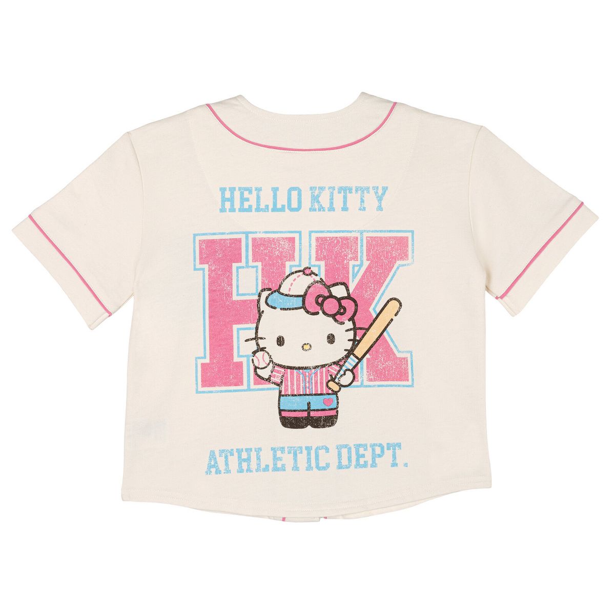 Hello Kitty French Terry Baseball Jersey Athletic T-Shirt Toddler - thumbnail 2