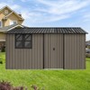 10x12 FT Metal Sheds & Outdoor Storage,Waterproof Large Backyard Shed House W/Acrylic Window and Sliding Door - 2 of 4