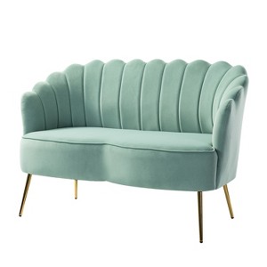 Savier 50.2" Contemporary Velvet Living Room and Bedroom Tufted Loveseat | KARAT HOME - 1 of 4