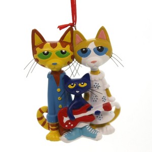 3.25 In Pete The Cat Rock On Mom & Dad Christmas James Dean Tree Ornaments - 1 of 2