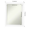 Amanti Art Cabinet White Narrow Petite Bevel Bathroom Wall Mirror 27.25 x 21.25 in. - 4 of 4