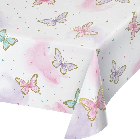 Creative Converting Golden Butterfly Paper Tablecloth, 3 ct