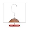 Unique Bargains Retro Wooden Suit Hangers with Stainless Steel Hook 2 Pcs - 4 of 4