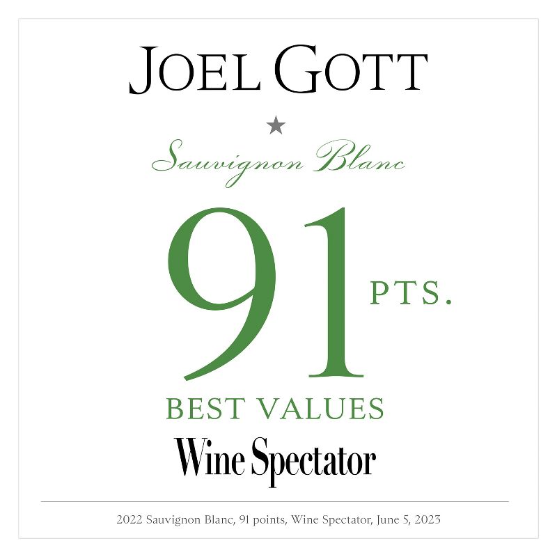 Joel Gott Sauvignon Blanc White Wine - 750ml Bottle, 4 of 9