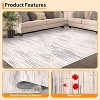Machine Washable Low Pile Area Rug - Modern Abstract Non-Slip Accent Carpet for Dorm, Bedroom & Living Room - Fade & Stain Resistant - 4 of 4