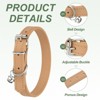 Unique Bargains Dog Collar with Bell Adjustable Buckle PU Leather Dog Collars - 3 of 4