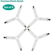 Swtroom Bed Sheet Holder Straps Fitted Sheet Keepers Bedsheet Holders Fasteners -White 4 Pack - 2 of 4