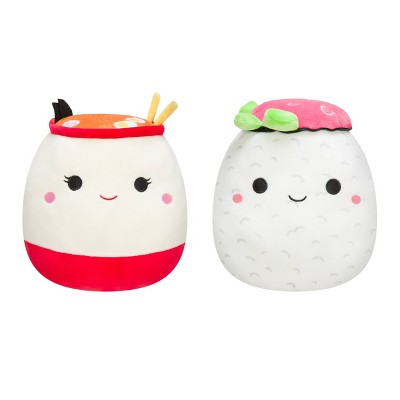 Squishmallows 8" 2-in-1 Flipamallows Raisy and Shun the Ramen & Sushi Roll Plush Toy