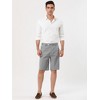 Lars Amadeus Men's Summer Stripe Slim Fit Flat Front Chino Shorts - 2 of 4