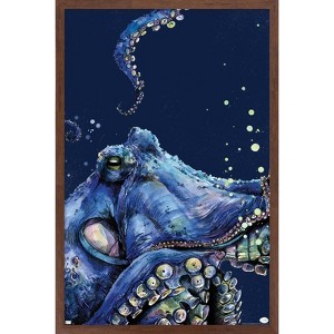 Trends International Snowtap - Octopus Photobomb Framed Wall Poster Prints - 1 of 4