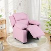 Tangkula Recliner 2-in-1 Toddler Lounge Chair with Armrest Storage Adjustable Footrest & Headrest Child-Size Kids Recliner Chair Pink - 4 of 4