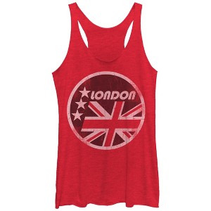 Women's Lost Gods London Union Jack Stars Racerback Tank Top - 1 of 3
