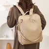 MaseiKar Leather Backpack Purse for Women, Fashion Ladies Waterproof Shoulder Travel Daypacks Bags - 2 of 4