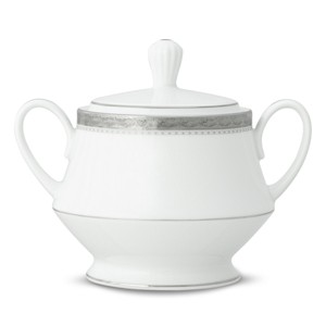 Noritake Charlotta Platinum Sugar Bowl - 1 of 3