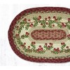 Earth Rugs Cranberries Oval Placemat – 13"x19" Hand-Braided Natural Jute Table Mat - 3 of 3