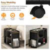 KWPZQEB End Table, Sofa Side Table with Open Storage Spaces and 4 Wheels, Night Stand with Storage Basket for Living Room Bedroom - 4 of 4