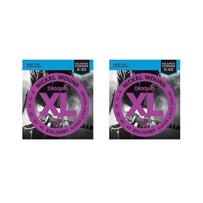 D'Addario EXL120BT Balanced Tension X-Lite Electric Guitar Strings (2-Pack)