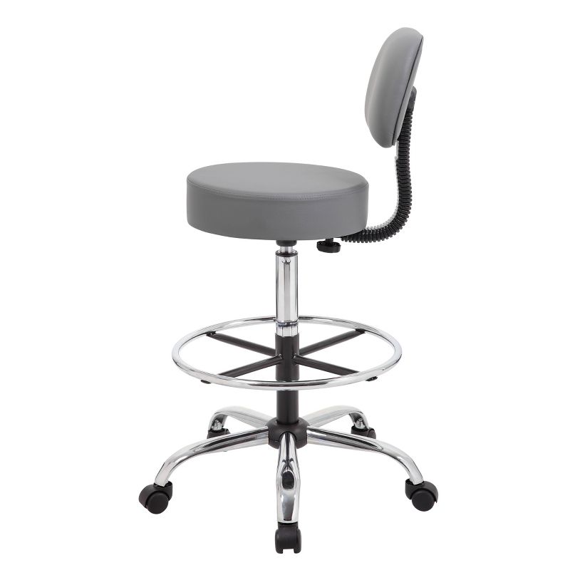 Medical/Drafting Stool with Back Cushion - Boss Office Products, 6 of 11