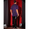 INSPIRE CHIC Men's Short Sleeve Point Collar Party Glitter Sheer Mesh Shirts - 3 of 4