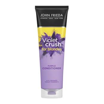 John Frieda Violet Crush for Blondes Conditioner with Violet Pigments, Knock Out Brassy Tones Purple - 8.3 fl oz