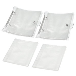 Unique Bargains PU Material Waterproof Refillable Transparent Cover Photo Album with 100 Pockets 2 Pcs - 1 of 3