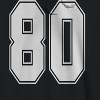 Rerun Island Men's 80 Collegiate White Long Sleeve Graphic Cotton Sweatshirt Hoodie - 2 of 4