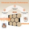 Hexagon Wood Wall Panels with PET Felt, Decorative Sound-Absorbing Tiles for Living Room, Studio, Piano Room - 3 of 4